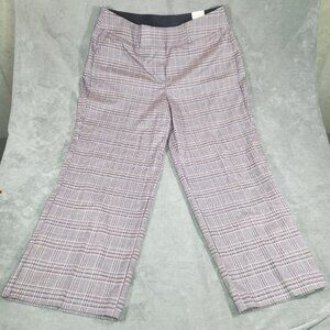 Lane Bryant Wide Leg Perfect Drape High Rise Womens Pants Size 20 Plaid Career